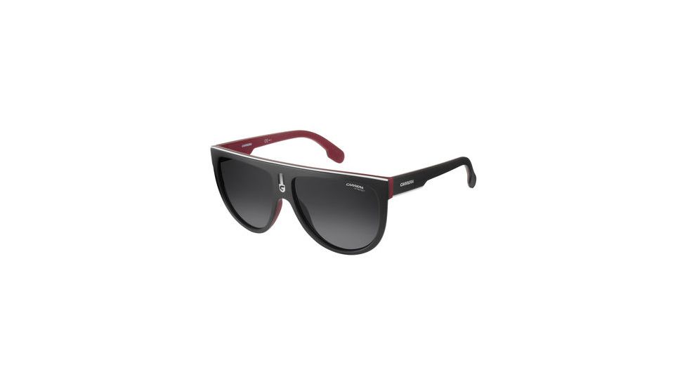 Carrera Flagtop/S Progressive Prescription Sunglasses FLAGTOPS-0BLX-9O-6015 - Lens Diameter 60 mm, Frame Color Matte Black / Red