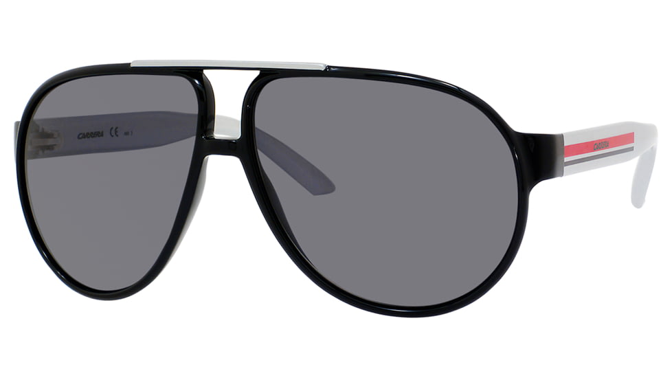 Carrera Forever Mine/S Sunglasses FOREVES-0KI7-TD-6212 - Black Silver Frame, Gray Polarized Lenses, Lens Diameter 62mm, Distance Between Lenses 12mm
