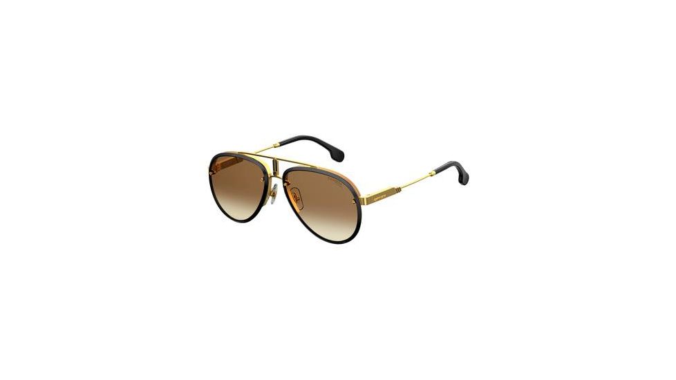 Carrera Glory Sunglasses GLORYS-02M2-86-5817 - Black/Gold Frame, Blackbrowngreen Lenses, Lens Diameter 58mm, Distance Between Lenses 17mm