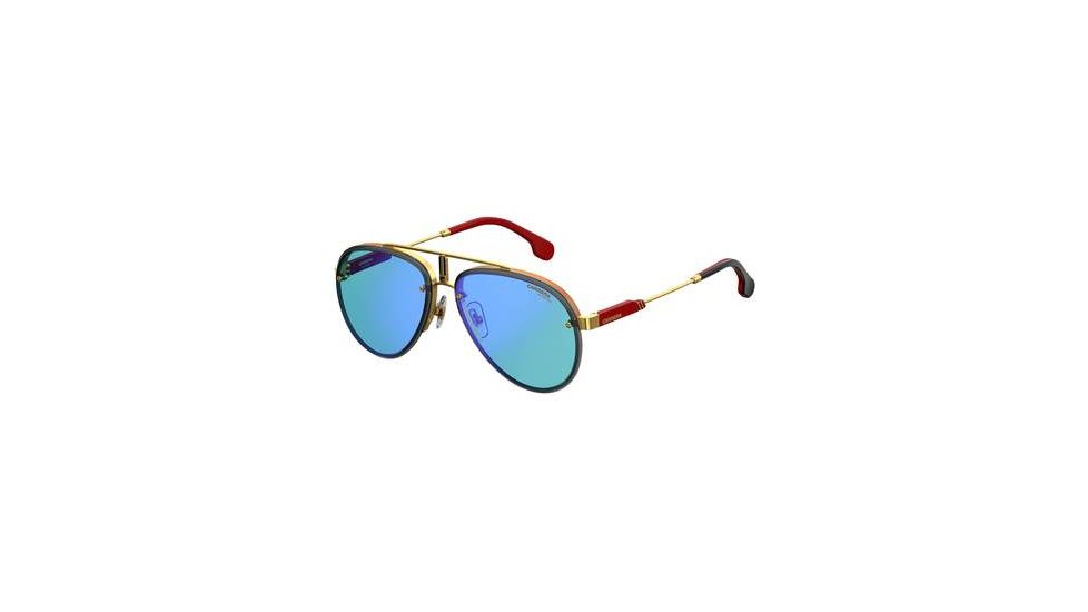 Carrera Glory Sunglasses GLORYS-0LKS-2Y-5817 - Gold / Blue Frame, Gold Sf Lenses, Lens Diameter 58mm, Distance Between Lenses 17mm