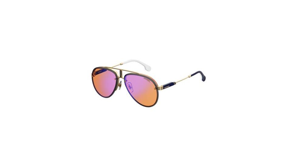 Carrera Glory Sunglasses GLORYS-0OFY-DP-5817 - Gold Orange Frame, Orange Mirror Blue Lenses, Lens Diameter 58mm, Distance Between Lenses 17mm