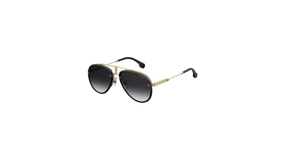 Carrera Glory Sunglasses GLORYS-0RHL-9O-5817 - Gold / Black Frame, Dark Gray Gradient Lenses, Lens Diameter 58mm, Distance Between Lenses 17mm