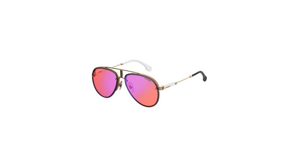 Carrera Glory Sunglasses GLORYS-0Y11-UZ-5817 - Gold/Red Frame, Red Mirror Lenses, Lens Diameter 58mm, Distance Between Lenses 17mm