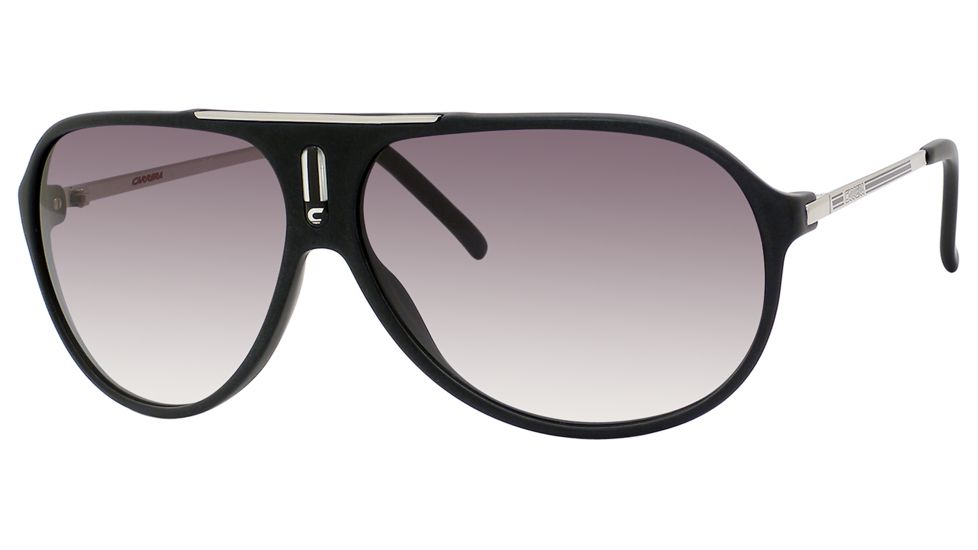 Carrera Hot/S Single Vision Prescription Sunglasses HOTS-0YCG-YR-6411 - Frame Color Black Matte / Palladium, Lens Diameter 64 mm