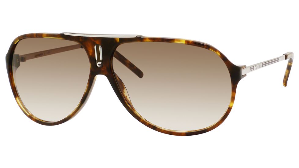 Carrera Hot/S Single Vision Prescription Sunglasses HOTS-0C03-02-6411 - Lens Diameter 64 mm, Frame Color Green Havana / Silver