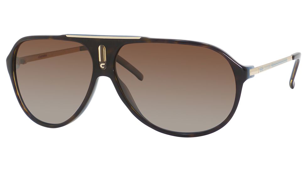 Carrera Hot/P/S Single Vision Prescription Sunglasses HOTPS-0YKX-RW-6411 - Lens Diameter 64 mm, Frame Color Havana Blue Gold
