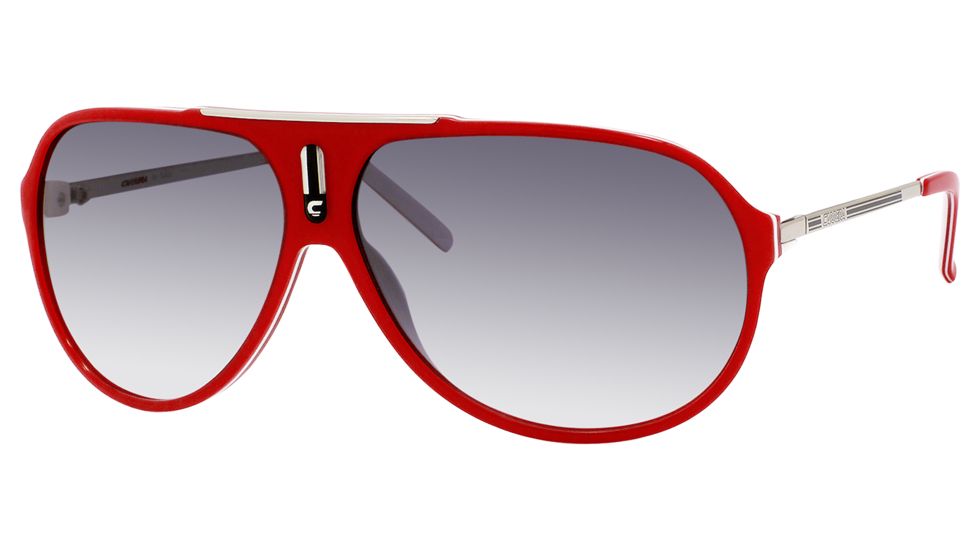 Carrera Hot/S Single Vision Prescription Sunglasses HOTS-06DC-7V-6411 - Lens Diameter 64 mm, Frame Color Red White / Palladium