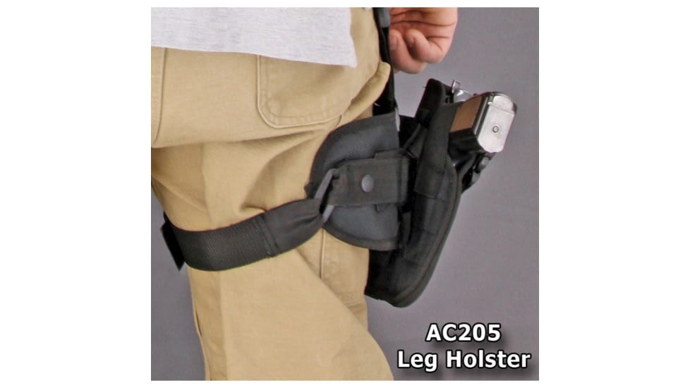 Carry All Tactical Drop Leg Holster, Black Ballistic Nylon Construction With Metal And Composite Hardware, Fits Most Standard Pistols, Includes Adjustable Strap And Leg Harness, P0165