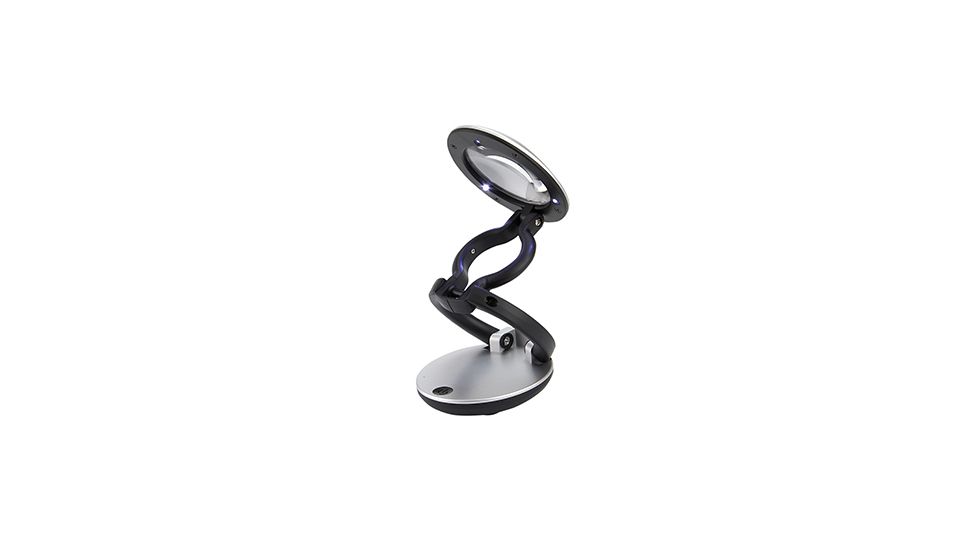 CARSON 2.25 LED LIGHTED Folding Magnifier Loupe, 3x, Black/Silver LM-10