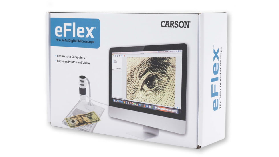 Carson 75/x300x eFlex Digital Microscope w/Flex Neck Stand and Base MM-840