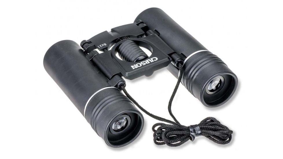 Carson 8x21mm Kinglet Binoculars, 9mm, Multicoated, Black, KB-821