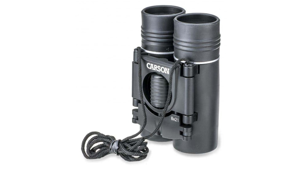 Carson 8x21mm Kinglet Binoculars, 9mm, Multicoated, Black, KB-821