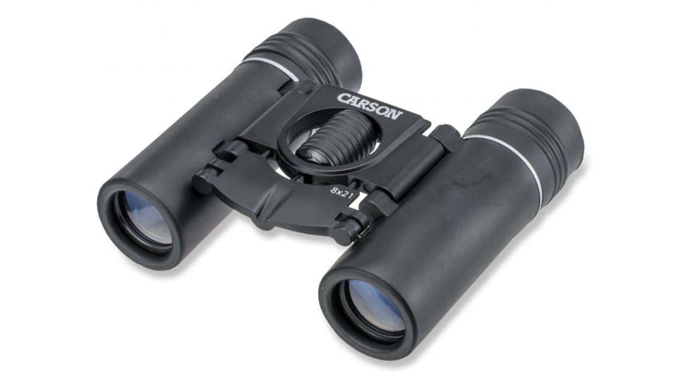 Carson 8x21mm Kinglet Binoculars, 9mm, Multicoated, Black, KB-821
