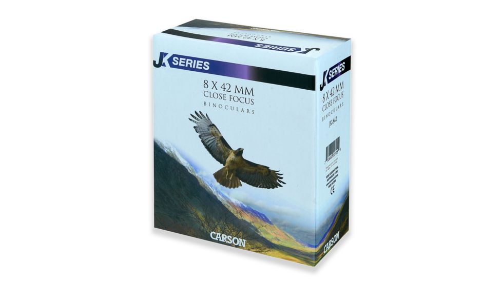 Carson 8x42 Close Focus Roof Prism Water Proof Binoculars, Matte - JK-842