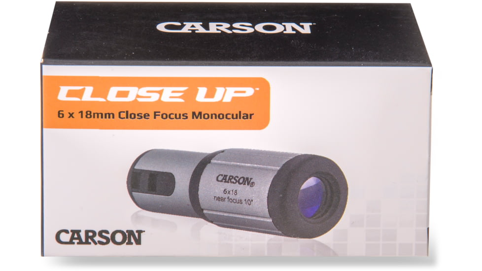 Carson CloseUp 6x18 Close-Focus Portable Monocular, Gray/Black CF-618