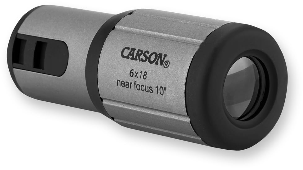 Carson CloseUp 6x18 Close-Focus Portable Monocular, Gray/Black CF-618