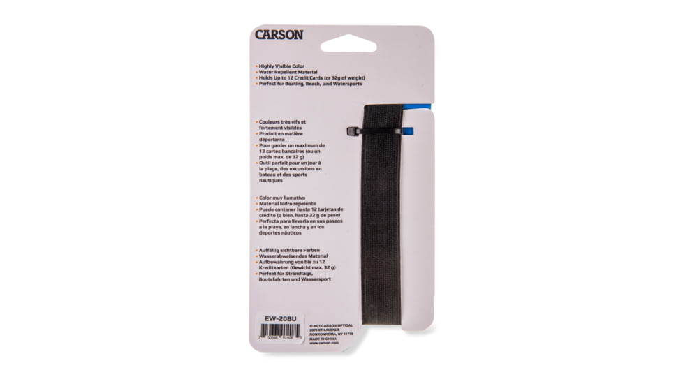 Carson Floating Wallet, Black/Blue, 4.5X.7X3.4, EW-20BU