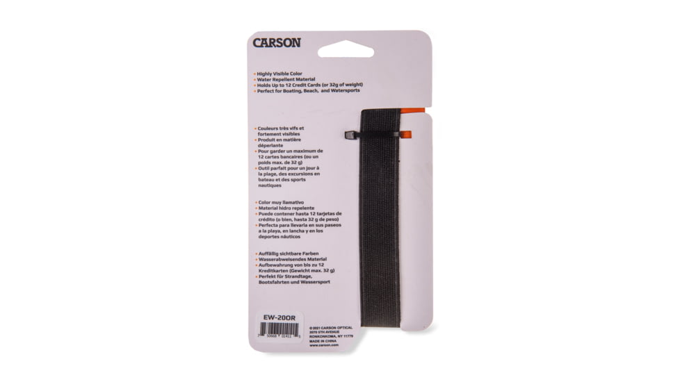 Carson Floating Wallet, Black/Orange, 4.5X.7X3.4, EW-20OR