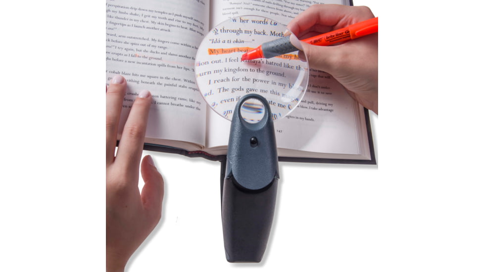 Carson FreeHand 2.5x Lighted Magnifier with 5x Spot Lens, FH-25