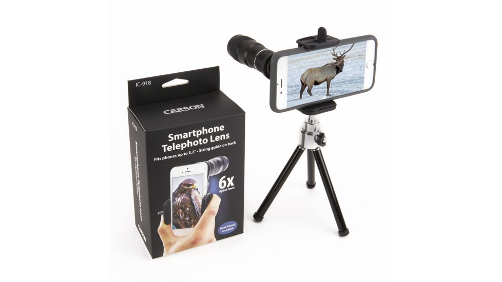 Carson HookUpz 6x18mm Monocular w/Universal Smart Phone Adapter IC-918