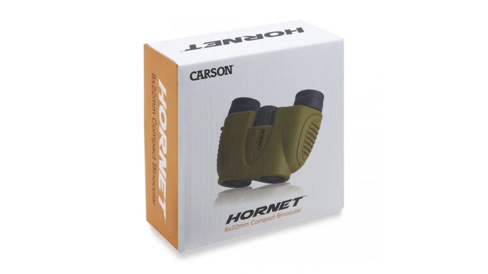 Carson Hornet Compact 8x22mm Binocular Fully Multi-oated Lenses, Olive, ht-822