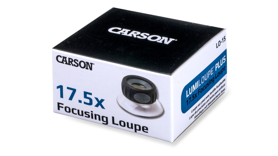 Carson LumiLoupe Plus 17.5x Focusing Stand Magnifier LO-15
