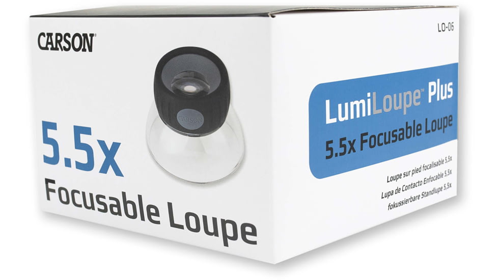 Carson LumiLoupe Plus 6x Focusing Stand Magnifier LO-06