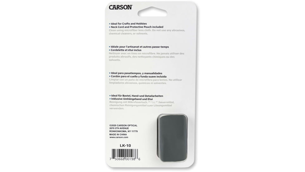 Carson MagniLook 2x Hanging Magnifier Loupe with 5x Spot Lens LK-10