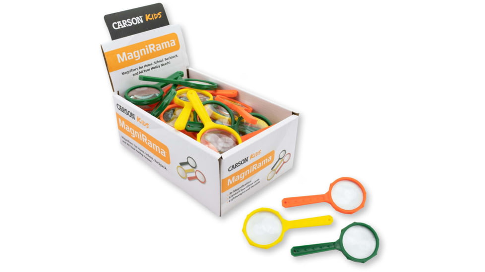 Carson MagniRama Assorted 3x Mini-Magnifiers, Pack of 50, Black/Grey JD-3MU