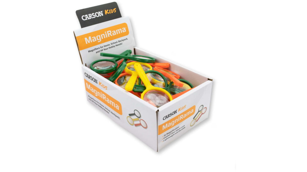 Carson MagniRama Assorted 3x Mini-Magnifiers, Pack of 50, Black/Grey JD-3MU