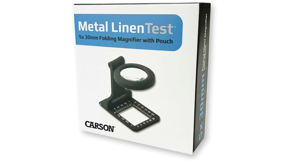 Carson Metal LinenTest 5x Compact Fold-Out Magnifier Loupe LT-80