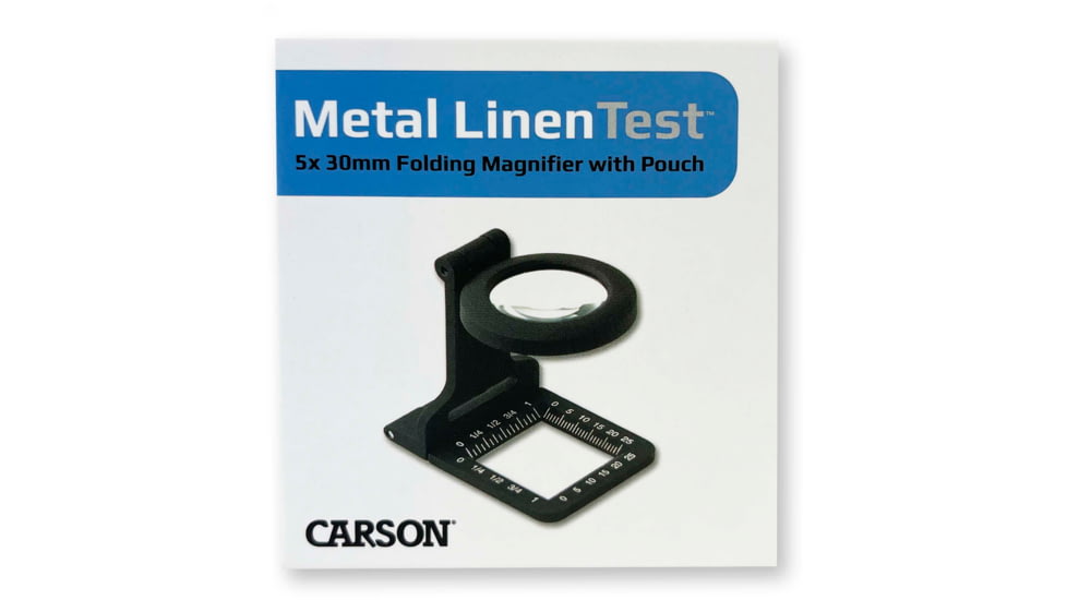 Carson Metal LinenTest 5x Compact Fold-Out Magnifier Loupe LT-80