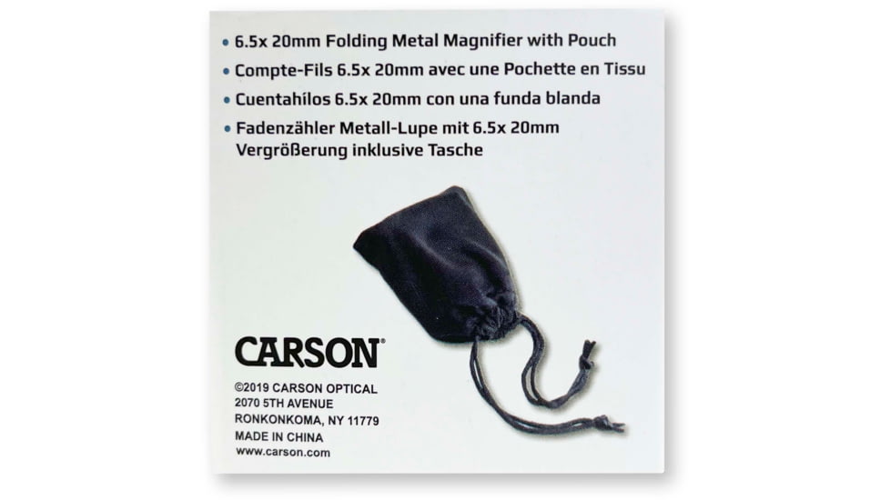 Carson Metal LinenTest 6x Compact Magnifier Loupe LT-60