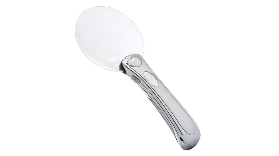 Carson MH-95 Chrome RimFree 2x LED-Lighted Rimless Magnifier / Loupe MH-95