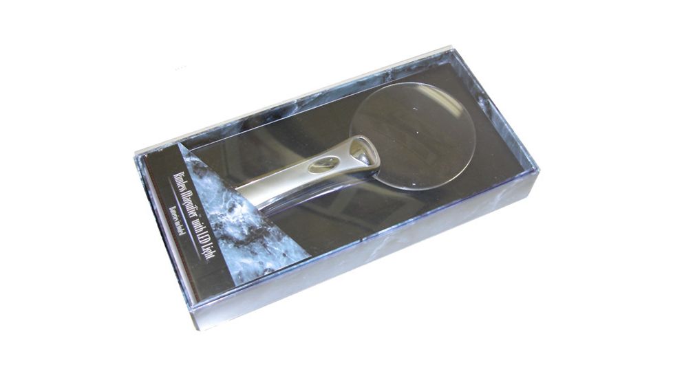 Carson MH-95 Chrome RimFree 2x LED-Lighted Rimless Magnifier / Loupe