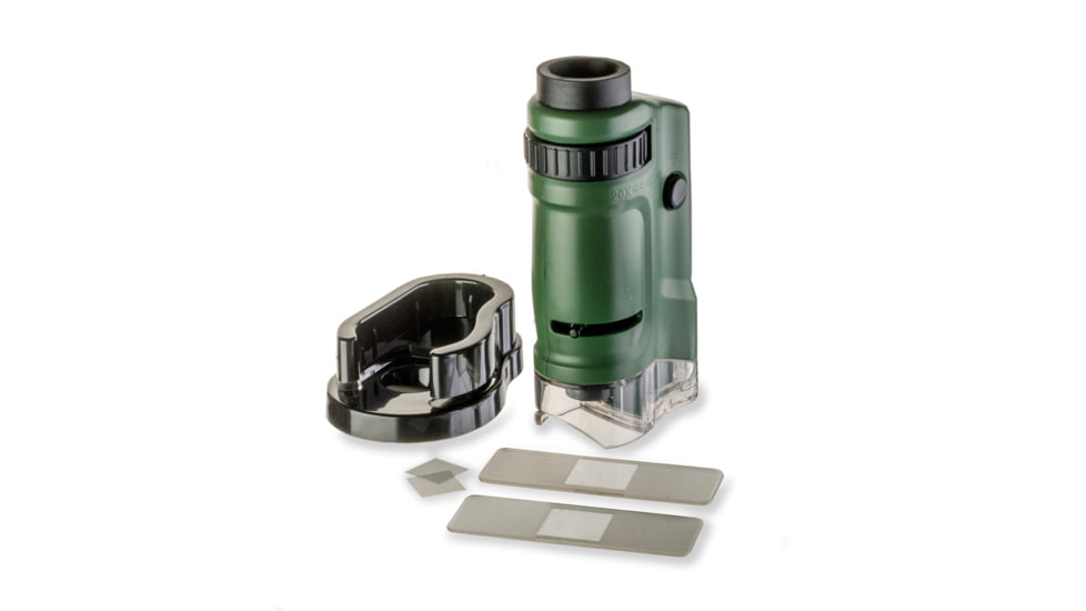 Carson MicroBrite 20x-40x Zoom Pocket Microscope, LED Lighted MM-24