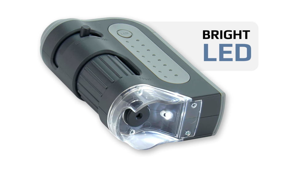 Carson Microbrite Plus 60-120x Pocket Microscope, Black/Grey MM-300