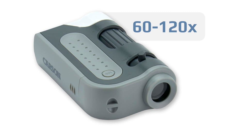 Carson Microbrite Plus 60-120x Pocket Microscope, Black/Grey MM-300