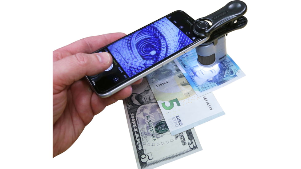 Carson MicroMini HookUpz 20X Microscope, Black/Grey, MM-380