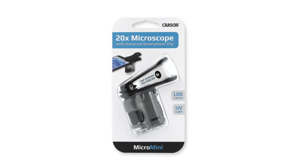 Carson MicroMini HookUpz 20X Microscope, Black/Grey, MM-380