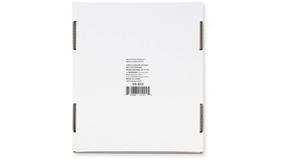 Carson Optical VX Series 8x33mm Porro Prism Binoculars, Black, VX-833