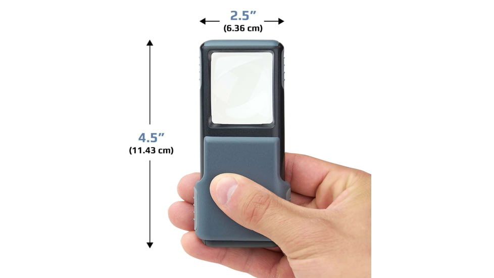 Carson PO-55 MiniBrite 5x Power Slide-Out Pocket Magnifier Loupe,Grey PO-55