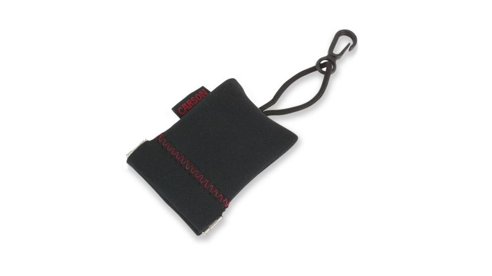 Carson Stuff-It XL Microfiber Lens Cloth, Black/Gray, 8in x 8in Sn-75