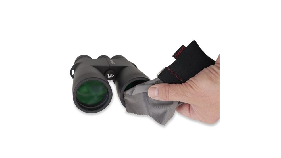 Carson Stuff-It XL Microfiber Lens Cloth, Black/Gray, 8in x 8in Sn-75