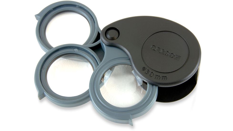 Carson TriView 5x / 10x / 15x Folding  Loupe with Built-in Case TV-15