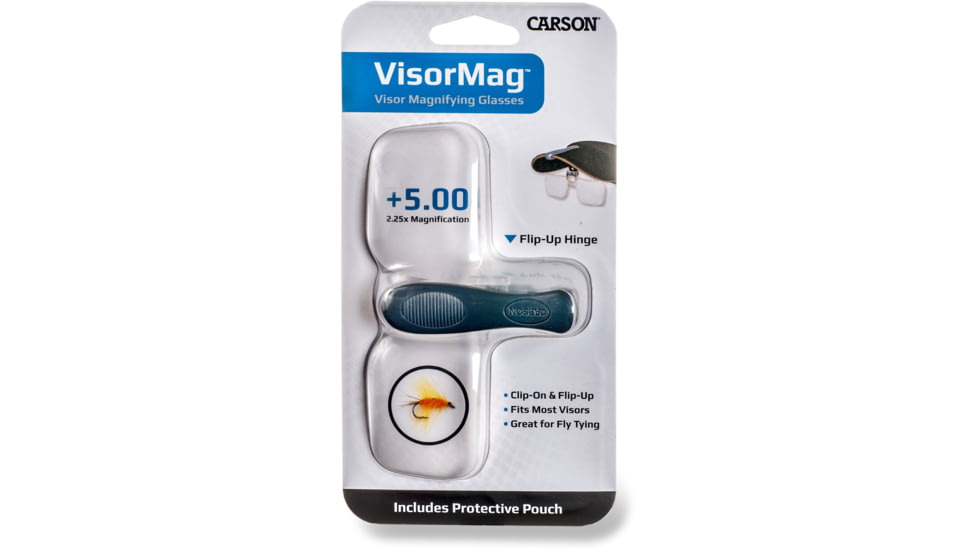Carson VisorMag 2.25x Power +5.00 Diopters Clip-On Magnifying Lens for Hats VM-14