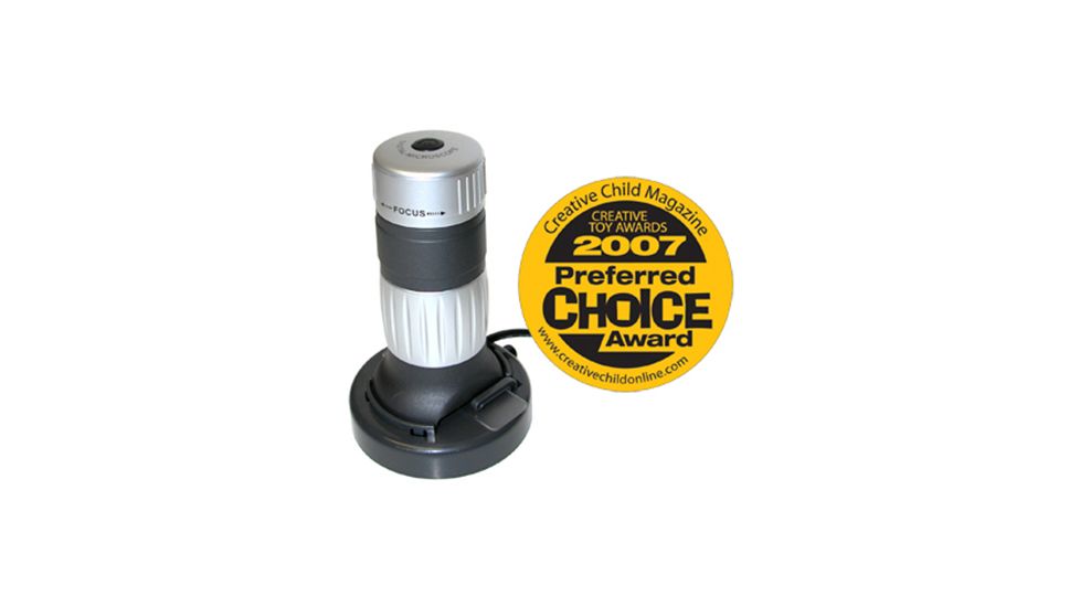 Carson zPix 26x-130x Digital Zoom Microscope, Gray w/ 3.6deg Aperture, New MM 640