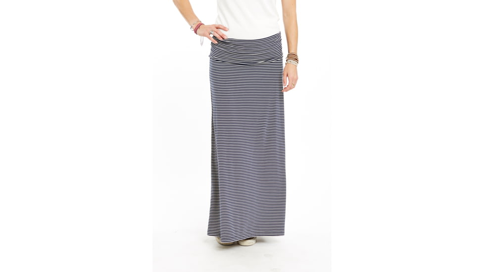 Carve Designs Abbie Maxi Skirt - Womens-Midnight Paris Stripe-Large