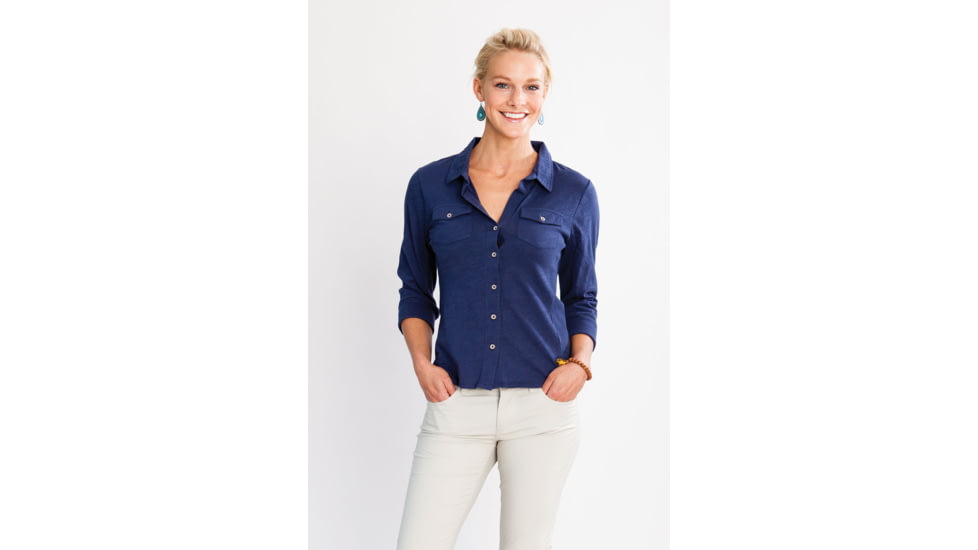 Carve Designs Anderson Button Down - Women's-Indigo-Small