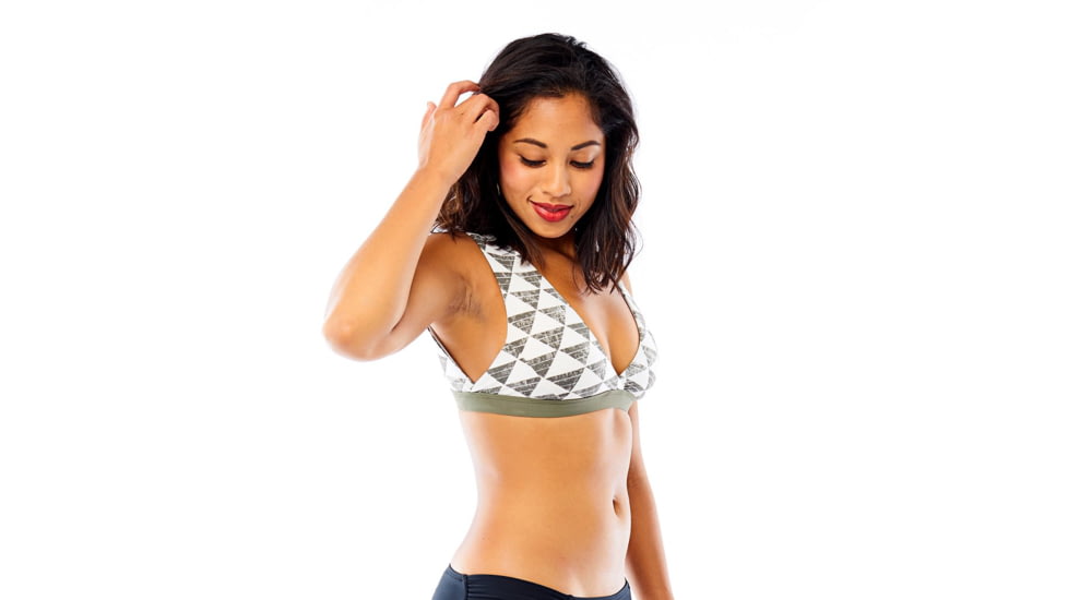 Carve Designs Cayman Top, Womens, Olive Triangles, MD, BTCB12-361-MD